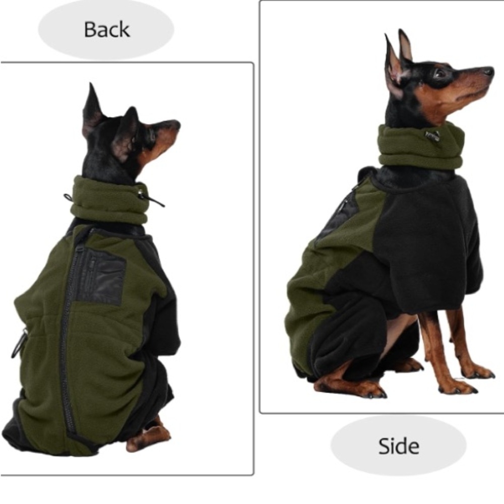 Dog Winter Coat, Warm Fleece Jacket fits medium sized dogs like new - Picture 5 of 7